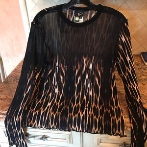 Just Cavalli nylon mesh shirt sweater 54 large